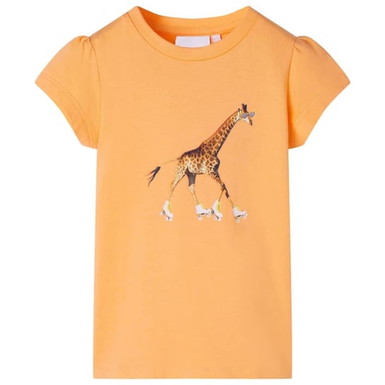 Koszulka dziecięca, jaskrawy pomarańcz, 128 vidaXL