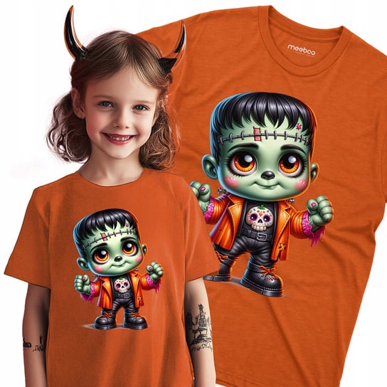 Koszulka DZIECIĘCA na Halloween Frankenstein Punisher na PREZENT Meeboo
