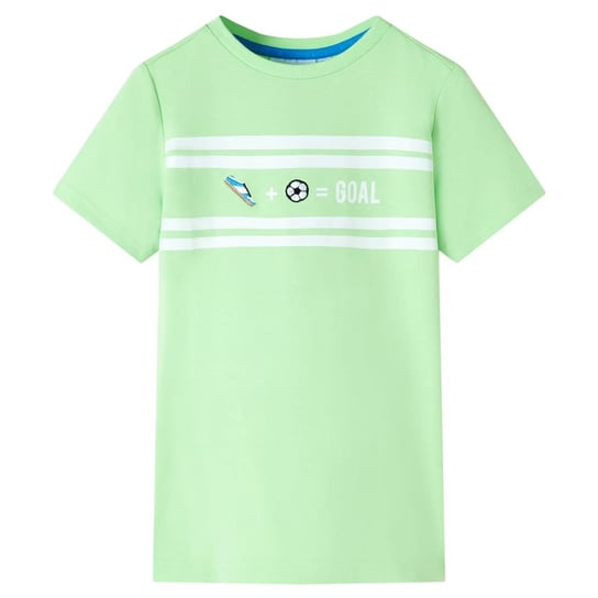 Koszulka dziecięca, neonowa zieleń, 128 vidaXL
