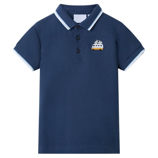 Koszulka dziecięca polo, ciemnoniebieska, 104 vidaXL