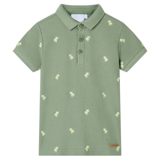 Koszulka dziecięca polo, khaki, 92 vidaXL
