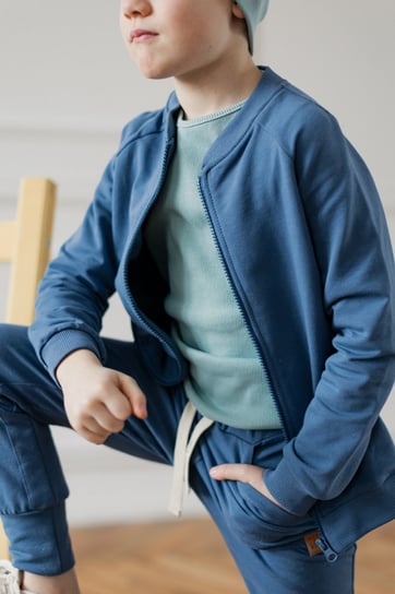 Koszulka dziecięca reglanowa- Simply Line Nitki Kids -  104/110 - JEANS Nitki Kids