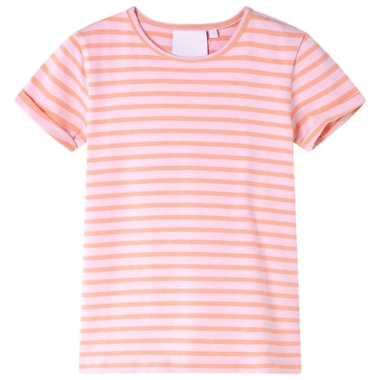 Koszulka Dziecięca Różowa w Paski 128 (7-8 lat) Inna marka
