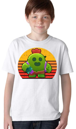 KOSZULKA DZIECIĘCA T-SHIRT BRAWL STARS SPIKE LEON BAWEŁNA 116 P138 JHK