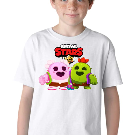 KOSZULKA DZIECIĘCA T-SHIRT BRAWL STARS SPIKE LEON BAWEŁNA 140 P142 JHK