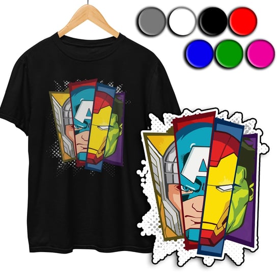 KOSZULKA DZIECIĘCA T-SHIRT Z NADRUKIEM - AVENGERS MARVEL KOLOR - XL 158-164 WORLD CASE