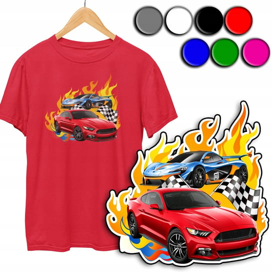 KOSZULKA DZIECIĘCA T-SHIRT Z NADRUKIEM - HOT WHEELS AUTKA - XL 158-164 WORLD CASE