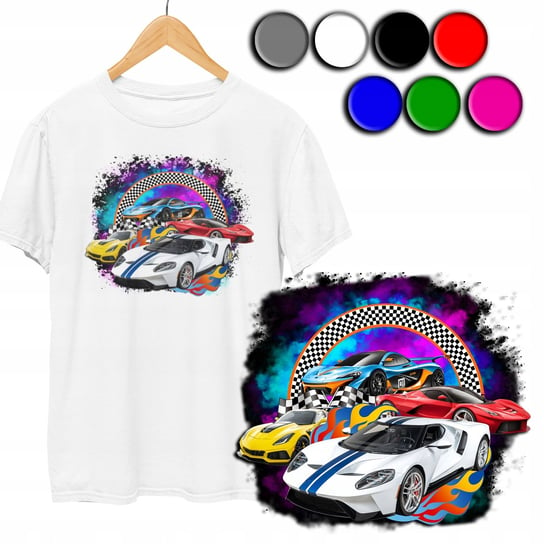 KOSZULKA DZIECIĘCA T-SHIRT Z NADRUKIEM - HOT WHEELS AUTKA - XS 110-116 WORLD CASE