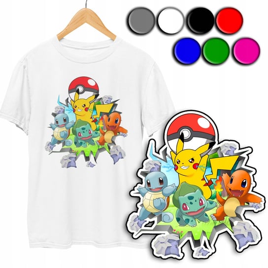 KOSZULKA DZIECIĘCA T-SHIRT Z NADRUKIEM - POKE.MON PIKA.CHU - M 134-140 WORLD CASE