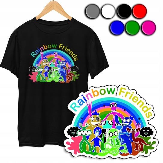 KOSZULKA DZIECIĘCA T-SHIRT Z NADRUKIEM - RAINBOW FRIENDS KOLOR - S 122-128 WORLD CASE