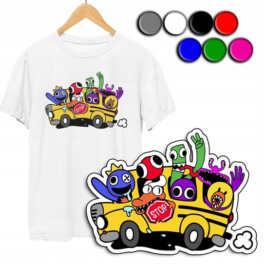 KOSZULKA DZIECIĘCA T-SHIRT Z NADRUKIEM - RAINBOW FRIENDS KOLOR - XXXS 86-92 WORLD CASE