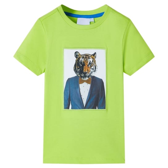 Koszulka dziecięca Tygrys 104 Limonkowy Zakito Europe