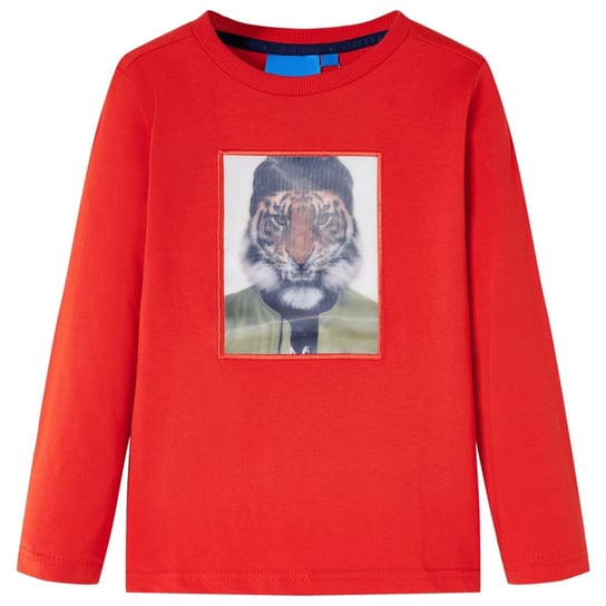 Koszulka dziecięca Tygrys 140 czerwona 100% bawełn Zakito Europe