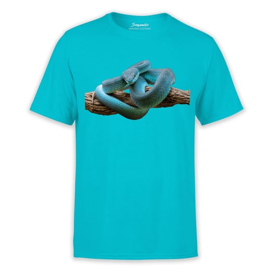 Koszulka dziecięca wąż pyton niebieski-104 5made