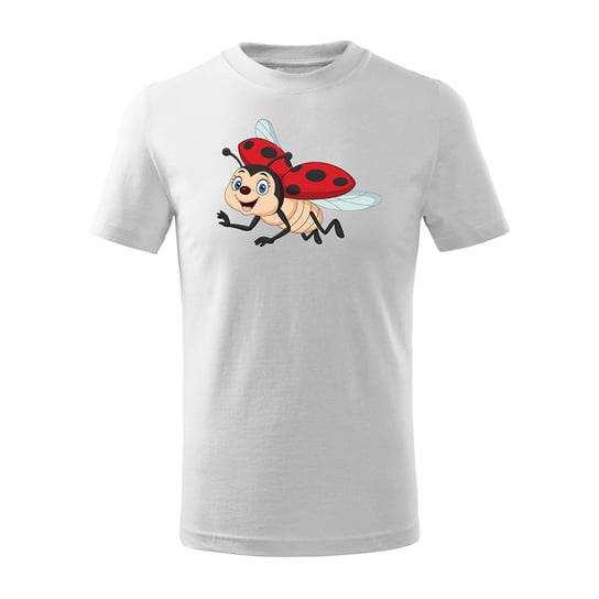 Koszulka dziecięca z biedronką biedronka w biedronki biała-134 cm/8 lat TUCANOS