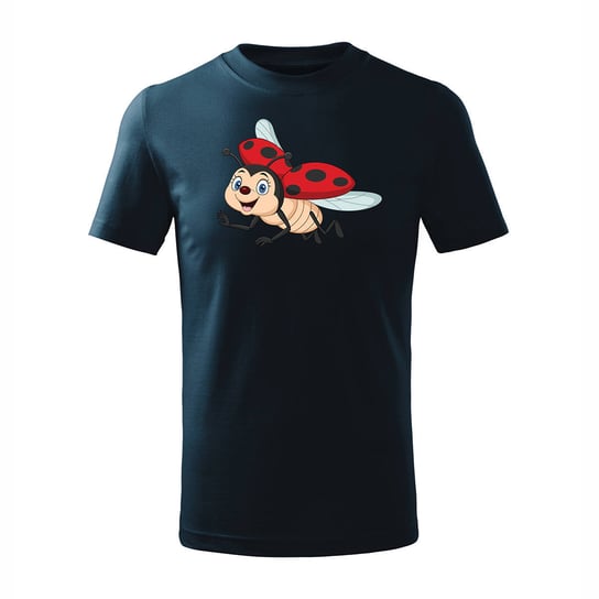 Koszulka dziecięca z biedronką biedronka w biedronki granatowa-110 cm/4 lata TUCANOS