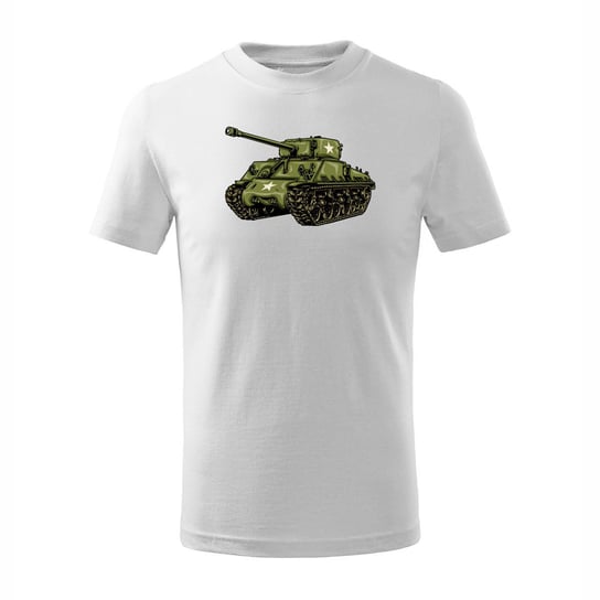 Koszulka dziecięca z czołgiem czołg czołgi czołgami biała-110 cm/4 lata TUCANOS