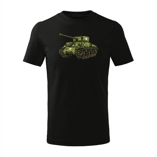 Koszulka dziecięca z czołgiem czołg czołgi czołgami czarna-110 cm/4 lata TUCANOS