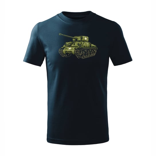 Koszulka dziecięca z czołgiem czołg czołgi czołgami granatowa-122 cm/6 lat TUCANOS