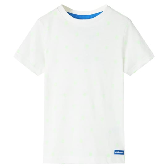 Koszulka dziecięca z krótkimi rękawami, ecru, 104 vidaXL