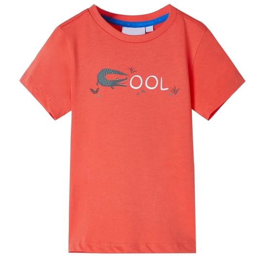 Koszulka dziecięca z krótkimi rękawami, jasnoczerwona, 128 vidaXL