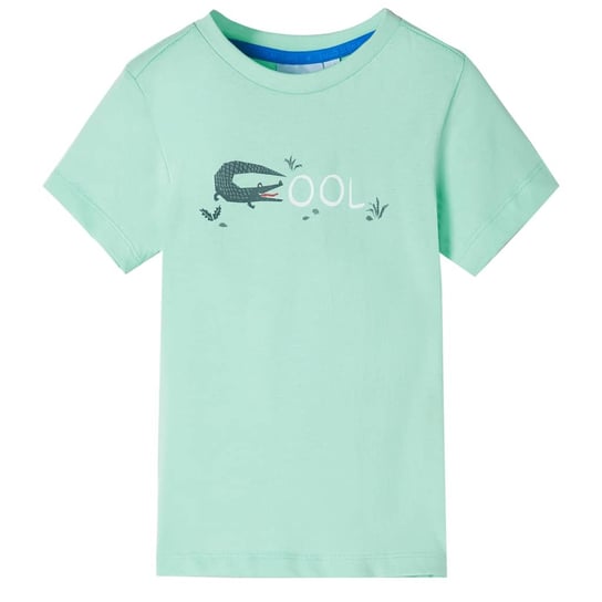 Koszulka dziecięca z krótkimi rękawami, jasnozielona, 116 vidaXL