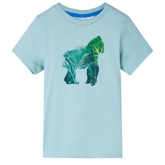 Koszulka dziecięca z krótkimi rękawami, jasny błękit, 104 vidaXL
