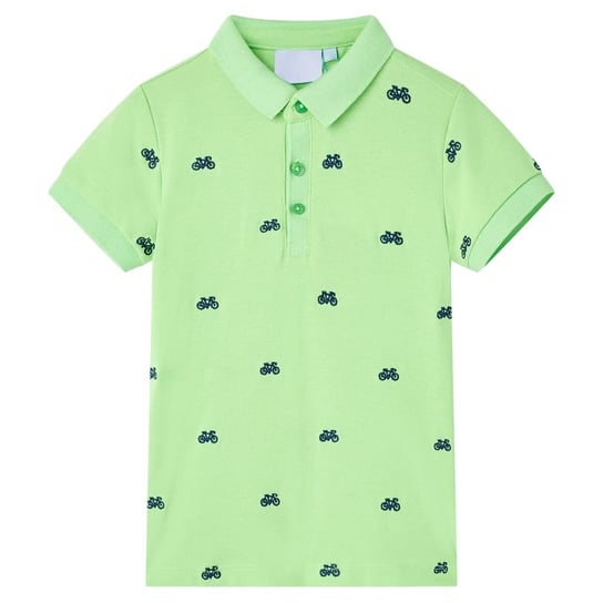 Koszulka dziecięca z krótkimi rękawami, neonowa zieleń, 140 vidaXL