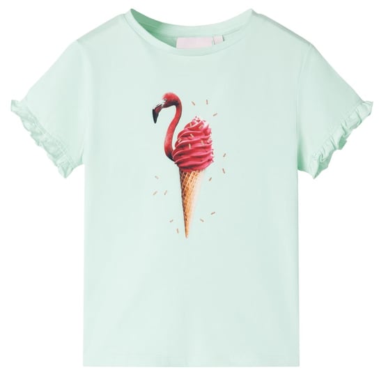 Koszulka dziecięca z nadrukiem flaminga, jasnomięt Inna marka