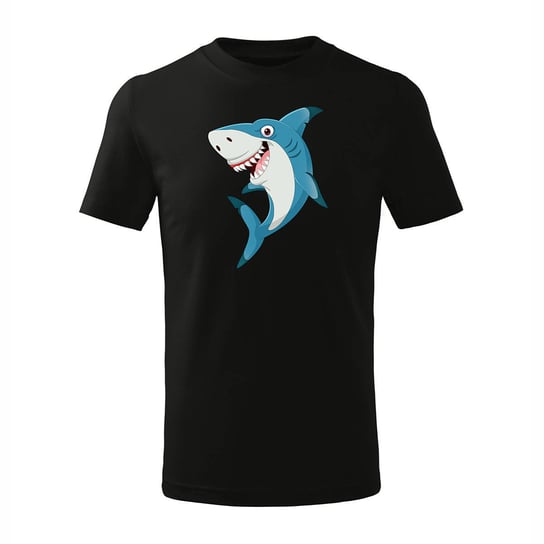 Koszulka dziecięca z rekinem rekin w rekiny czarna-122 cm/6 lat TUCANOS