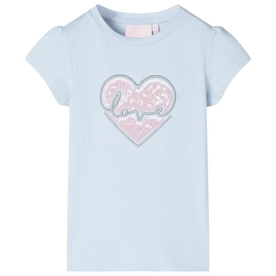 Koszulka dziecięca z sercem z cekinów - 104, jasno Zakito Europe