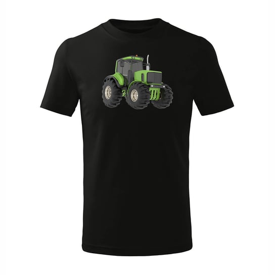 Koszulka dziecięca z traktorem traktor ciągnik z ciągnikiem czarna-122 cm/6 lat TUCANOS