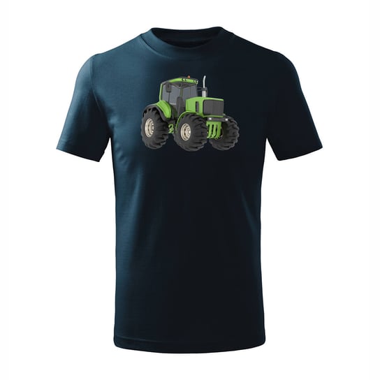 Koszulka dziecięca z traktorem traktor ciągnik z ciągnikiem granatowa-110 cm/4 lata TUCANOS