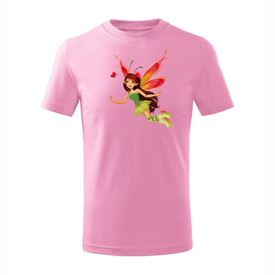 Koszulka dziecięca z wróżką wróżka z wróżkami różowa-110 cm/4 lata TUCANOS