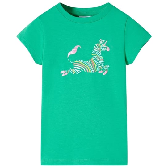 Koszulka dziecięca, zielona, 116 vidaXL