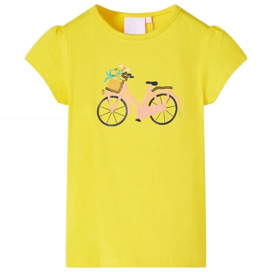 Koszulka dziecięca, żółta, 92 vidaXL