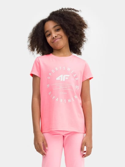 Koszulka Dziewczęca 4F T-Shirt Bawełna 122 4F