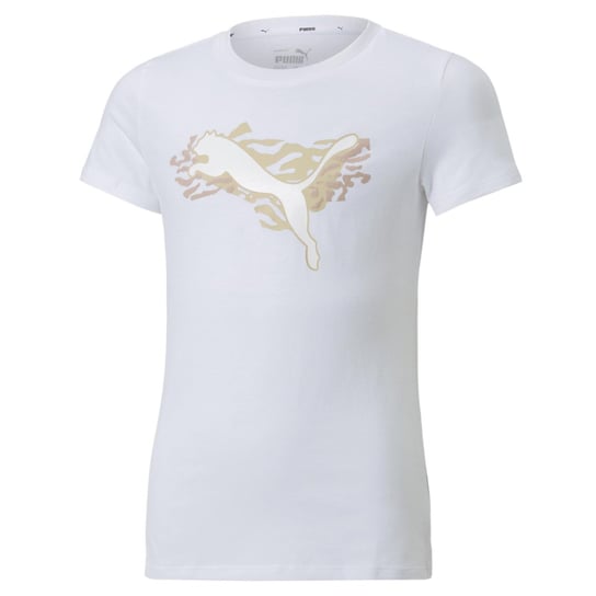 Koszulka dziewczęca Puma Alpha biała 67021302-128 Puma