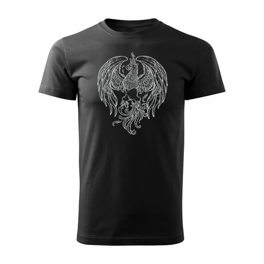 Koszulka feniks z feniksem mitologia grecka męska czarna REGULAR-XL TUCANOS