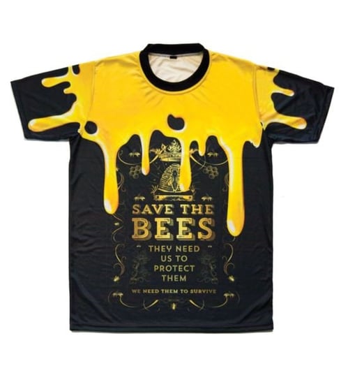 Koszulka fullprint z motywem pszczelarskim wzór KA13 L BEE&HONEY