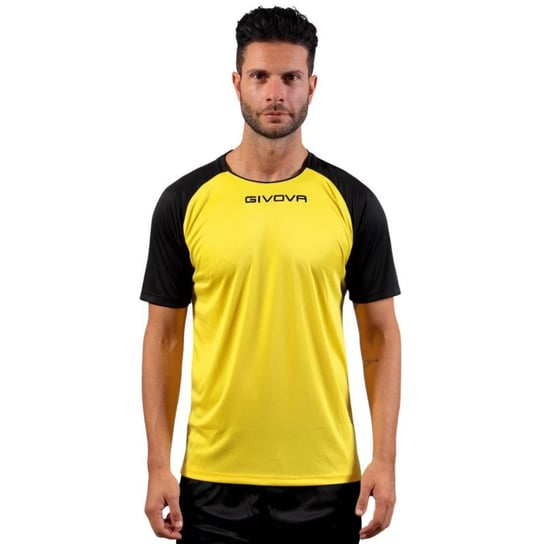 Koszulka Givova Capo MC M MAC03 (kolor Czarny. Żółty, rozmiar 2XS) Givova