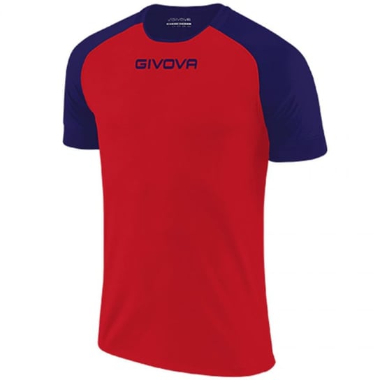 Koszulka Givova Capo MC M MAC03 (kolor Czerwony. Granatowy, rozmiar M) Givova
