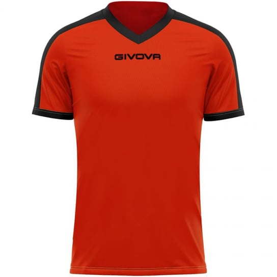 Koszulka Givova Revolution Interlock M MAC04 (kolor Czarny. Pomarańczowy, rozmiar 2XS) Givova