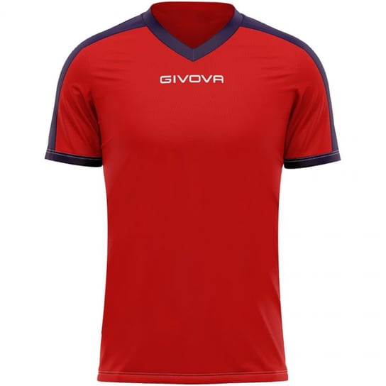 Koszulka Givova Revolution Interlock M MAC04 (kolor Czerwony. Granatowy, rozmiar 2XS) Givova