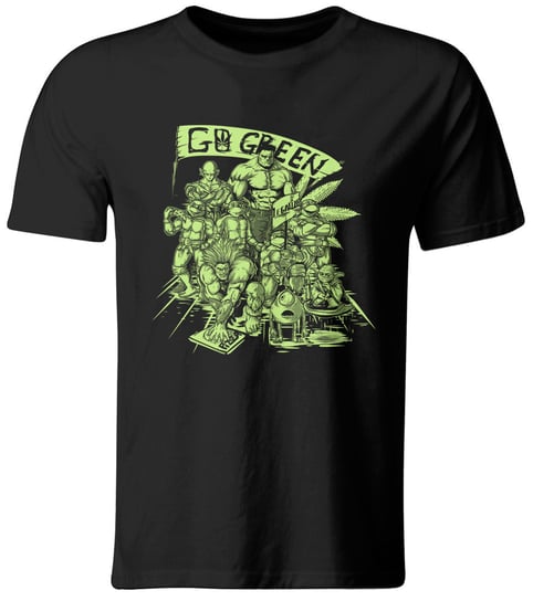 Koszulka Go Green Marihuana, Śmieszny T-Shirt, Roz. L GiTees