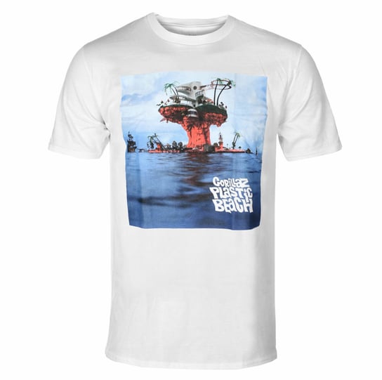koszulka GORILLAZ - PLASTIC BEACH biała-L Inna marka