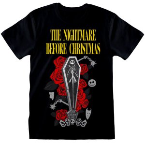 Koszulka Heroes Inc. Oficjalnie licencjonowana koszulka Nightmare Before Christmas Jack Coffin w kolorze czarnym PlatinumGames