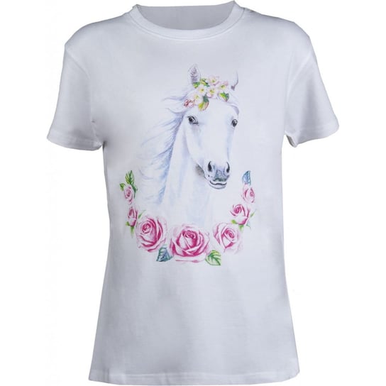 Koszulka HKM Pretty Horse młodzieżowa biała, rozmiar: 158/164 HKM