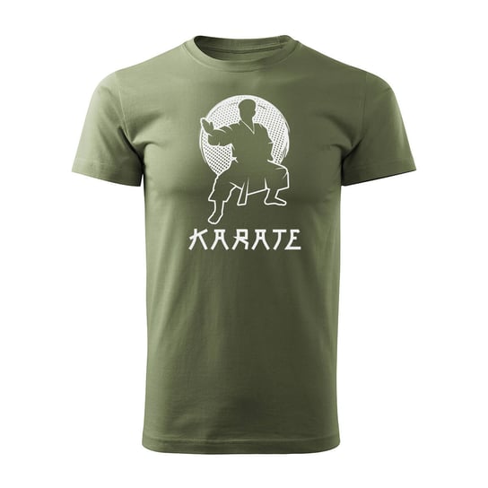 Koszulka karate kyokushin z karateką karateka męska khaki REGULAR-S TUCANOS