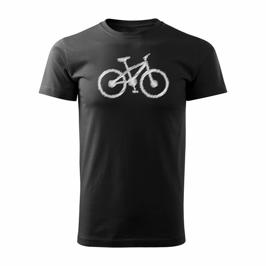 Koszulka kolarska rowerowa z rowerem mountain bike męska czarna REGULAR-L TUCANOS